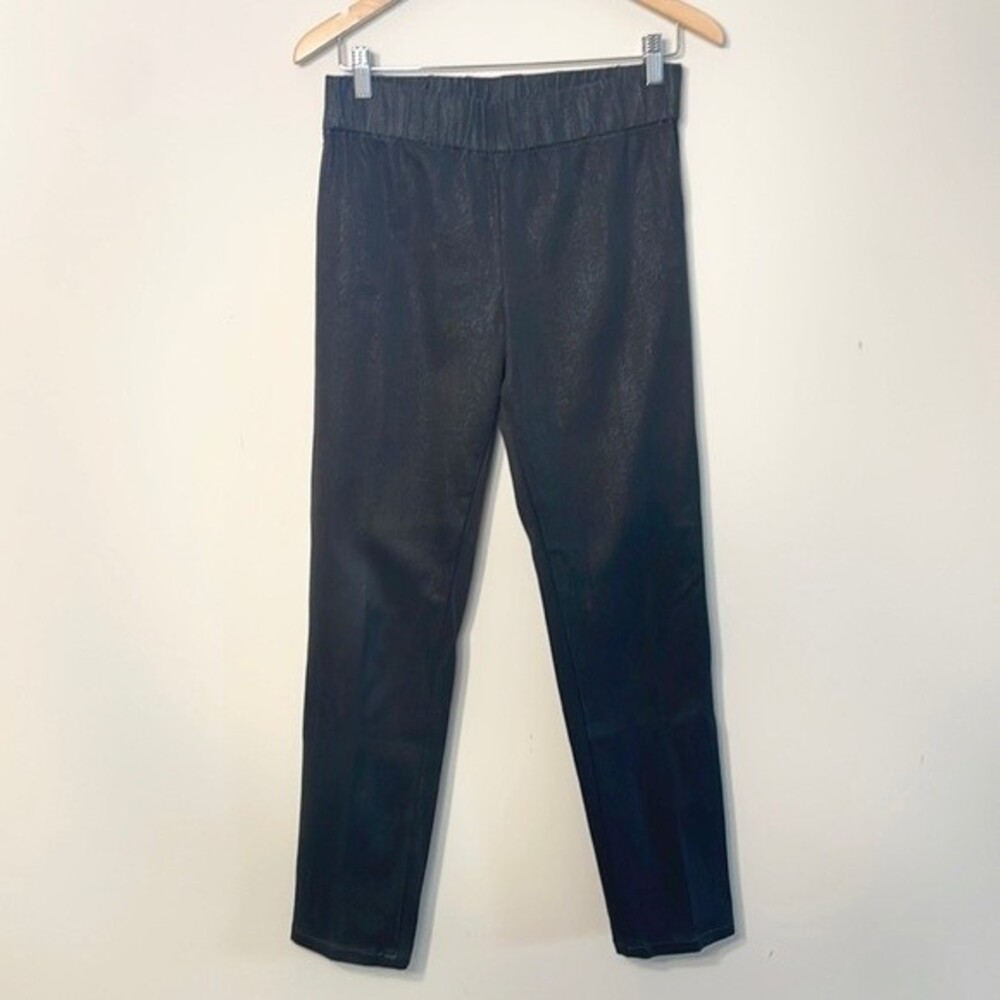 Soft Surroundings Black Metallic Metro Pull On Pants